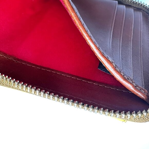 Dooney & Bourke Pebble Grain Small Zip Around Wallet — Dandelion Yellow — EUC - Picture 10 of 15